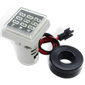 AC50-380V 0-100a 0-99Hz kỹ thuật số 3 trong 1 22 mét Chỉ Số Ampe kế Vôn kế Hz hiện tại LED Meter Tester đèn tín hiệu đèn - Product Image 5