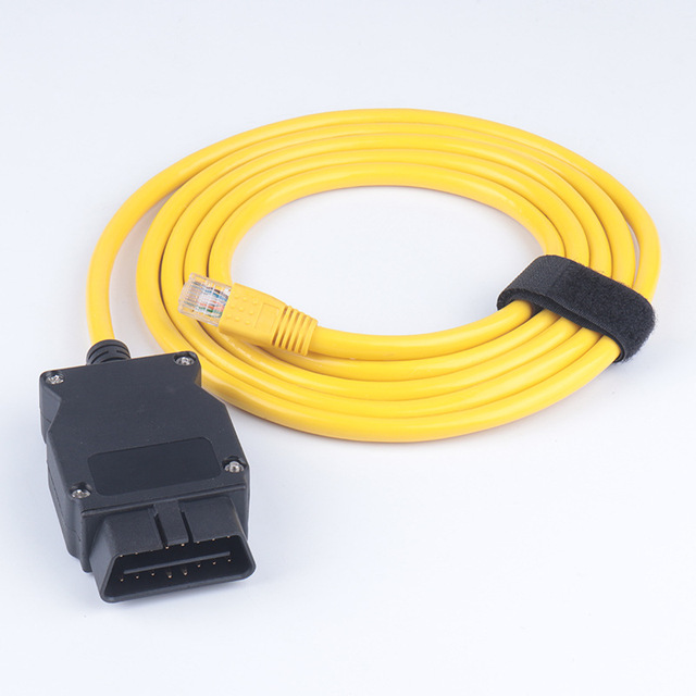 Car Obd Diagnostic Tool Compatible Brush Hidden Upscale Programming Cord OBD 2 to RJ45 Ethernet Cable for BMW Enet Obd Connector