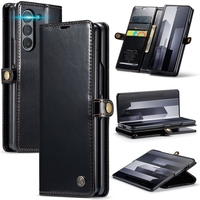 Caseme 003-Étui de luxe en cuir PU avec fentes pour cartes, étui de protection portefeuille à rabat pour Samsung Galaxy Z Fold 6 5 4
