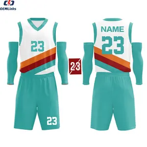 Oemlinks定制设计高品质经典老派风格篮球球衣制服篮球套装