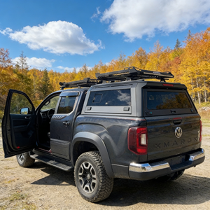 Pour VW <span class=keywords><strong>Amarok</strong></span> 2010+ : Capote en aluminium avec verrouillage - Contrôlée, sécurisée, avec vitre coulissante et conception à trois <span class=keywords><strong>portes</strong></span> - Product Image 2