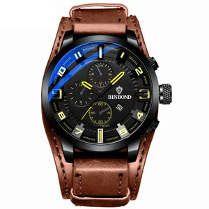 Marca Chronograph Quartz Watch Men Sports Relógios Masculino Relógio de pulso relógio masculino