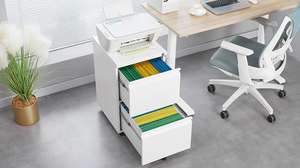 Stahl Büro Weißmetall Akten speicher Mobiler Sockel Akten schrank Hochwertige 2 Schubladen Schlüssels chloss Büromöbel Modern - Product Image 6