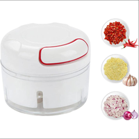 Alat Pemotong Bawang Putih Manual Desain Sederhana dari Plastik & Baja Tahan Karat, Peralatan Dapur untuk Memotong Bawang, Cabai, Buah, Daging & Kacang