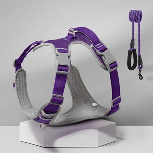 Fabricante al por mayor ajustable reflectante Oxford malla acolchada sin tirones arnés para mascotas para perros pequeños medianos grandes - Product Image 1