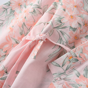 Abbigliamento <span class=keywords><strong>da</strong></span> notte <span class=keywords><strong>da</strong></span> donna in <span class=keywords><strong>cotone</strong></span> 100% per la <span class=keywords><strong>casa</strong></span> abbigliamento <span class=keywords><strong>da</strong></span> donna a mezza manica Kimono set pantaloni lunghi pigiama Seda - Product Image 5