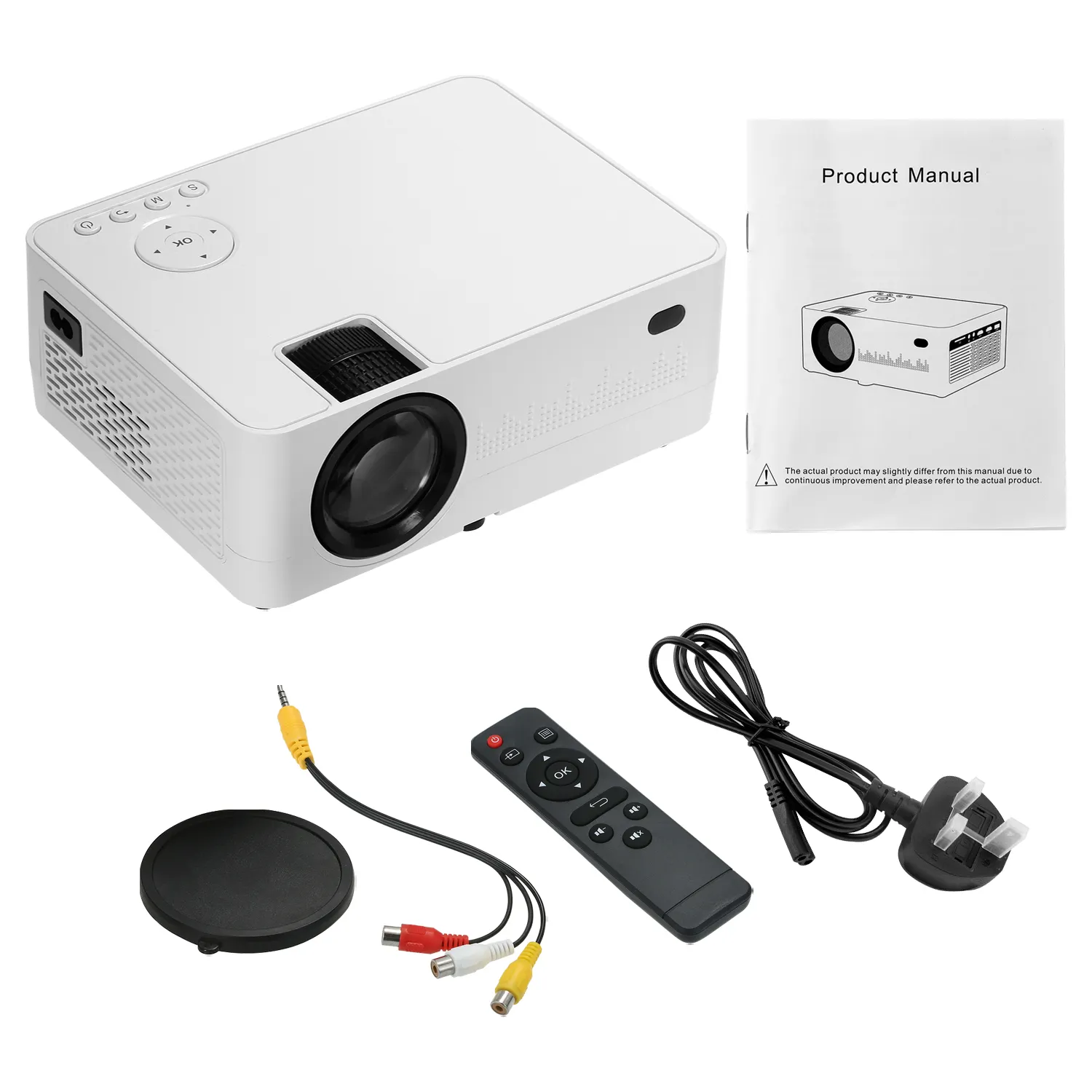 Draagbare Home Theater Led Projector 1080P Ondersteund 6500 Lux Home Video Movie Projector 140 Inch Display Ingebouwde speaker