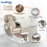 Muebles Eléctricos de Lujo para Salón de Belleza, Sillas de Pedicura, Sofá de Masaje Reclinable con Bañera para Spa de Pies