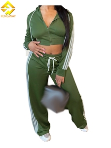 秋季女装连帽运动衫长裤2件套休闲两件套慢跑者连帽套装女装 - Product Image 3