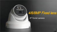 Cámara de Seguridad Tipo Torreta Inteligente con Detección Facial por IA de 6MP, So-ny335 IP POE, Visión Dual con Luz, Lente F1.6, Impermeable, Compatible con HIK NVR