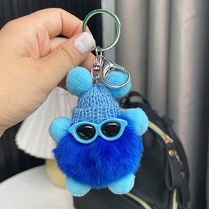 Porte-clés mignons elfiques, pendentifs en forme de lapin elfe avec lunettes de soleil, accessoires de porte-clés, décoration de sac à main tendance pour femme - Product Image 2