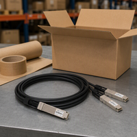 Câble de dérivation DAC passif à ailettes 400G OSFP vers 2x 200G QSFP56 pour interconnexion rack Switch vers NIC