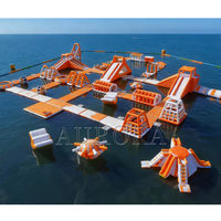 Parc aquatique gonflable pour adultes, jeux aquatiques flottants, toboggan aquatique, parcours d'obstacles, parc d'attractions aquatiques gonflable