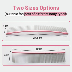 Pettini professionali per <span class=keywords><strong>la</strong></span> toelettatura ricurvi per animali domestici con denti radi con denti radi e denti densi aprono il nodo - Product Image 6