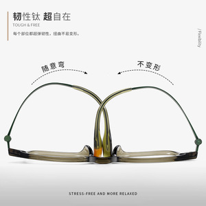 กรอบแว่นตาผู้ชายทรงสี่เหลี่ยม Max005 เลนส์ PC แบบเต็มกรอบ สวมใส่สบาย ขอบกว้าง สไตล์เรโทร ผลิตที่ตานหยาง - Product Image 4