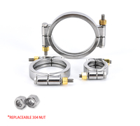 Abrazadera Ajustable Personalizable de Acero Inoxidable 304 Pulido de Alta Resistencia - Conforme a GMP, Alta Presión, Comercial/Industrial
