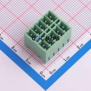 KF2EDGKRH-3.5-2*5P Plug-in Terminal Block Bent Lead Through Hole,P=3.5mm Board-to-Board / Socket - Closed 2x5P 3.5mm Green - Product Image 1