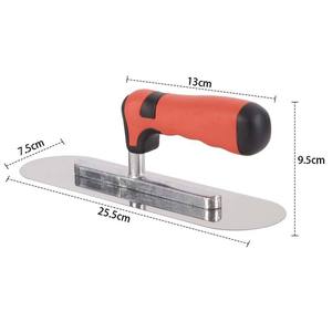Stainless Steel Round Cornered Industrial Grade Trowel 10 Inch Toothed Putty Knife Rendering Trowel Concrete <b>Tools</b> - Product Image 3