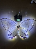Machine à LED Papillon Volant Télécommandée, Cadre en Alliage d'Aluminium, 16 Couleurs Changeantes, Indice IP33, Lumière du Jour 5000K