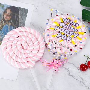 Bán buôn Halal mix màu siêu lớn trái cây Hương vị ngọt ngào kẹo bông dễ thương Xoắn <span class=keywords><strong>Marshmallow</strong></span> <span class=keywords><strong>Lollipop</strong></span> - Product Image 5