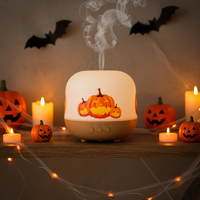 Diffuseur d'huiles essentielles à ultrasons avec logo personnalisé ODM OEM, design à thème d'Halloween, humidificateur d'air USB pour la maison, pour cadeau