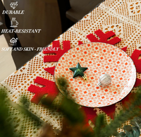 Sous-verre en feutre flocon de neige de Noël, matériau non tissé absorbant l'eau, ornement découpé au laser personnalisable, dessous de verre festif pour table