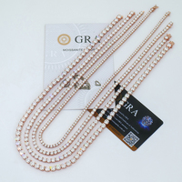 Collier Tennis Unisexe Hiphop de Haute Qualité en Argent Sterling S925 avec Diamants Moissanite VVS GRA Effet Glace