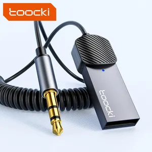 Toocki Wireless Car Bluetooth 5.0-Modul Aux Audio-Empfänger Adapter kabel 3,5mm Aux Bluetooth-Adapter für Auto