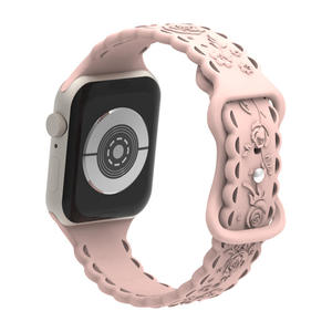 สายนาฬิกาซิลิโคน 3 มิติ ลายดอกทานตะวัน สำหรับ Apple Watch Series 1-9 SE 44 มม. Ultra 49 มม. รุ่น Fashion IMD - Product Image 5