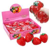 Jouet tendance extensible en forme de fraise, souple, à tirer et à presser, anti-stress, sensoriel, fantaisie, pour enfants, idéal pour les fêtes