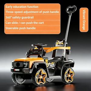Voiture électrique tout-terrain <span class=keywords><strong>pour</strong></span> enfants avec poignée de poussée, musique et lumières, <span class=keywords><strong>pour</strong></span> tout-petits - Product Image 4