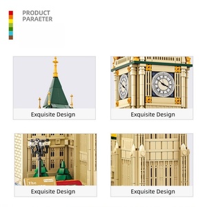 Bloques de Construcción Educativos con Temática del Big Ben de Londres, Inglaterra, en ABS, Venta al Por Mayor OEM, Juguete Creativo DIY para Niños y Adultos - Product Image 4