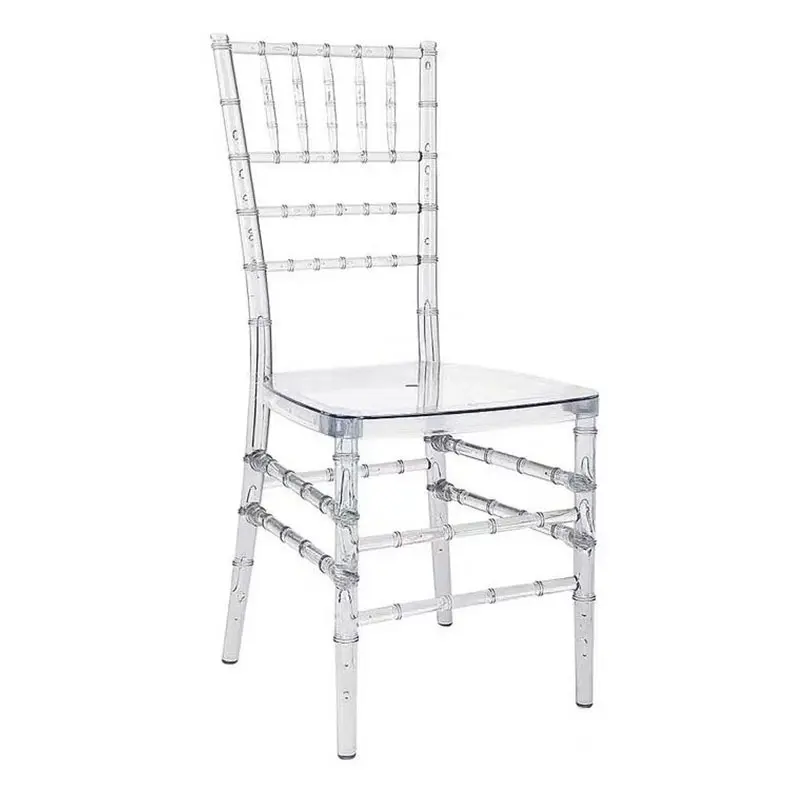 Rental Fancy Modern Elegant Furniture Stacking Transparent Acrylic Plastic Clear Wedding Chair