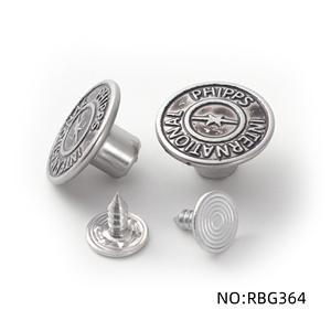 Vàng Sang Trọng Dập Nổi Thiết Kế Tùy Chỉnh Brass Denim Nút Pins 18Mm Kim Loại Vít <span class=keywords><strong>Jean</strong></span> Nút - Product Image 2