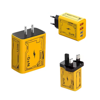 UK EU US 120w Dual Usb-a Tipe C 4 Port Pengisi Daya Dinding Quick Charge Qc 3.0 Pd Usb C Pengisian Cepat Adaptor Ponsel