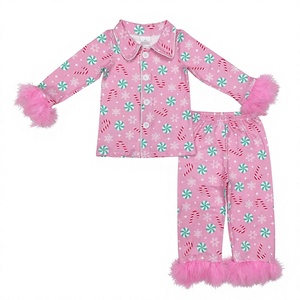 Ensemble de vêtements pour bébés filles, pyjama en fourrure noire avec nœuds léopard, dernière tendance - Product Image 5