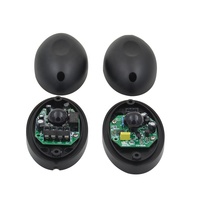 Sensor de Haz Infrarrojo para Puertas Automáticas y Portones Correderos, 12v 24v CA/CC, Moderno, Impermeable IP44, Alcance de 15m, Pequeño, 1 Haz