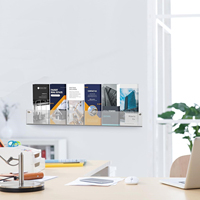 Porte-brochures en acrylique transparent mural personnalisé en usine avec 4 emplacements pour présentoir de distribution de brochures de 4x6 pouces