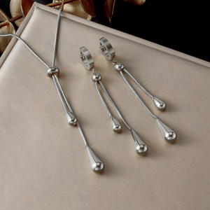 Высококачественные простые и стильные серьги с покрытием из 18-каратного золота, подарок на День святого Валентина <span class=keywords><strong>2026</strong></span>, ювелирный набор из нержавеющей стали 316L для женщин - Product Image 5