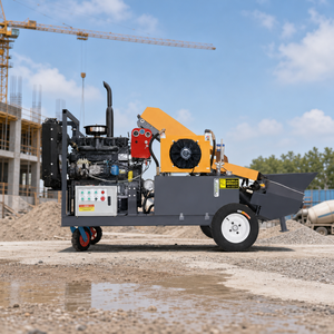 Pompe à béton diesel à quatre cylindres de type oblique pour agrégats fins, moteur haute efficacité, débit de 6-8 m³/h pour les chantiers étroits - Product Image 4
