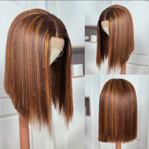 Piano Couleur Court Bob Perruques Cheveux Humains Lace Front pour les Femmes Noires - Product Image 3