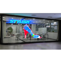Écran LED transparent haute luminosité 5500 nits, film LED flexible transparent pour la publicité sur les fenêtres
