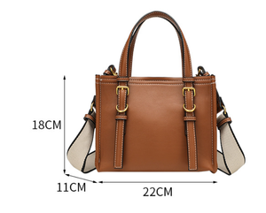 Borsa a <span class=keywords><strong>tracolla</strong></span> quadrata Za Home Cross-Border, nuovo stile marrone-giallo, <span class=keywords><strong>mini</strong></span>, autunnale, per lavoro e tempo libero, versatile, con due cinghie e chiusura magnetica - Product Image 6