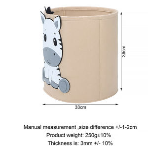 Paniers à linge pliables durables de grande capacité de forme ronde d'animal de zèbre - Product Image 4