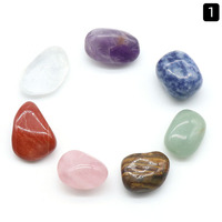Ensemble de 7 colonnes hexagonales Chakra en pierres naturelles colorées, coffret cadeau, kit de guérison par les cristaux, thème mode, vente en gros