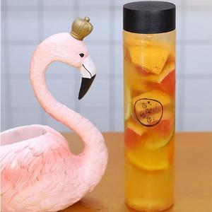Gran oferta, botellas cilíndricas de plástico PET transparente, 300ml, 400ml, 500ml, tapa de grado alimenticio para jugo, bebida, agua, embalaje de bebidas - Product Image 6