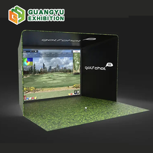 Golf mô phỏng bao vây 10x8ft với màn hình tác động, khung nhôm và đánh Net cho sân golf trong Nhà Đào Tạo thiết lập, nhà thực hành - Product Image 1