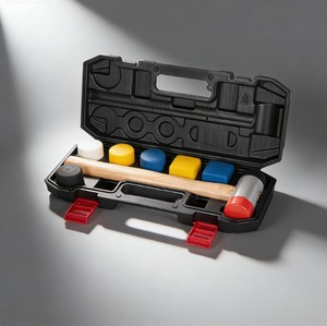 Marteau d'installation 8-en-1, ensemble de 42 mm, double interchangeable, double face, marteau à clous souple, fonctionnel, manche en <span class=keywords><strong>bois</strong></span>, haute performance - Product Image 4