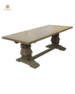 Mesa de Comedor Cuadrada de Madera Maciza Estilo Rústico Moderno, 5 Plazas, para Apartamentos y Hoteles, Requiere Ensamblaje - Product Image 1