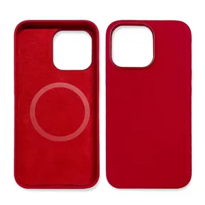 안티 먼지 재료 액체 실리콘 자석 휴대 전화 케이스 아이폰 14